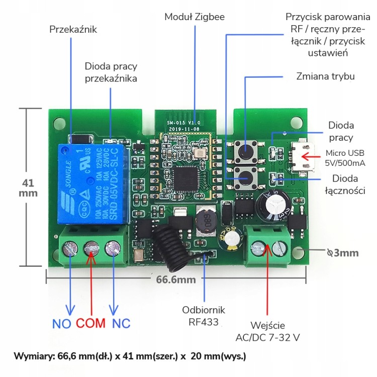 zigbee-rf433-modul-sterowania