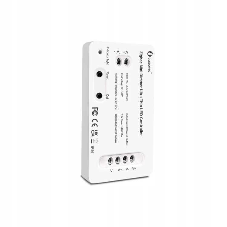 Mini Sterownik Ściemniacz LED DIM Seria GL ZigBee TUYA Home Assistant