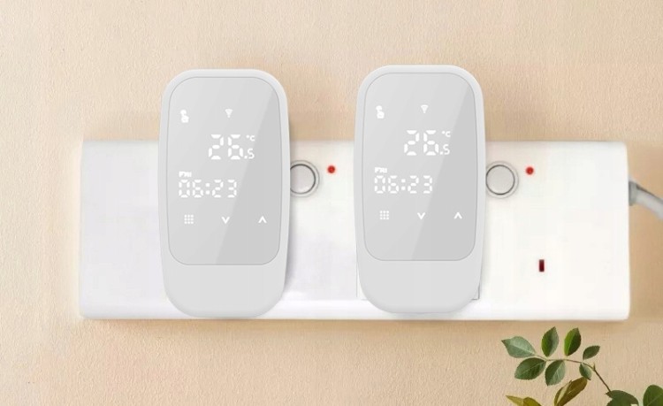 Gniazdko Termostat 10A z zaciskami Biały WiFi TUYA
