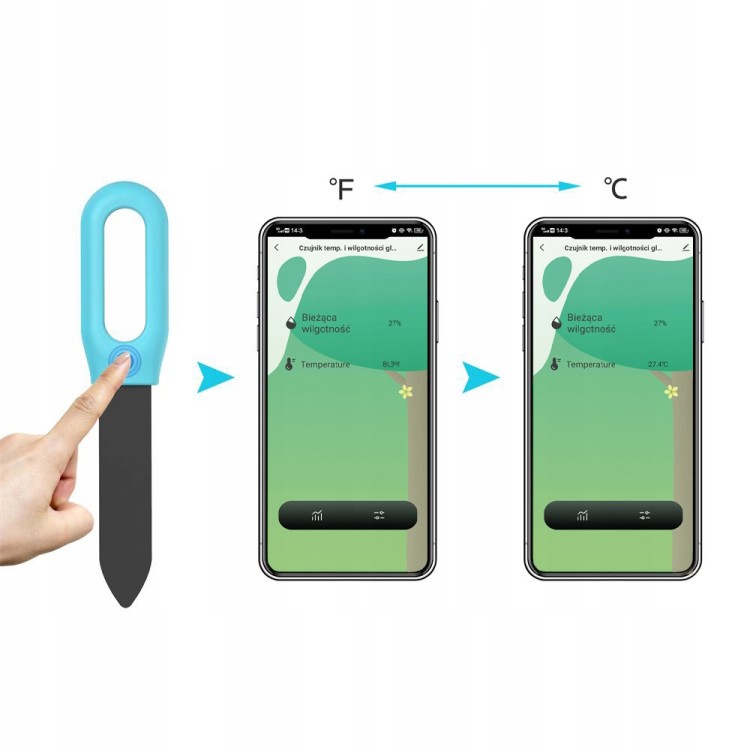 Bezprzewodowy czujnik temperatury i wilgotności gleby Bluetooth TUYA