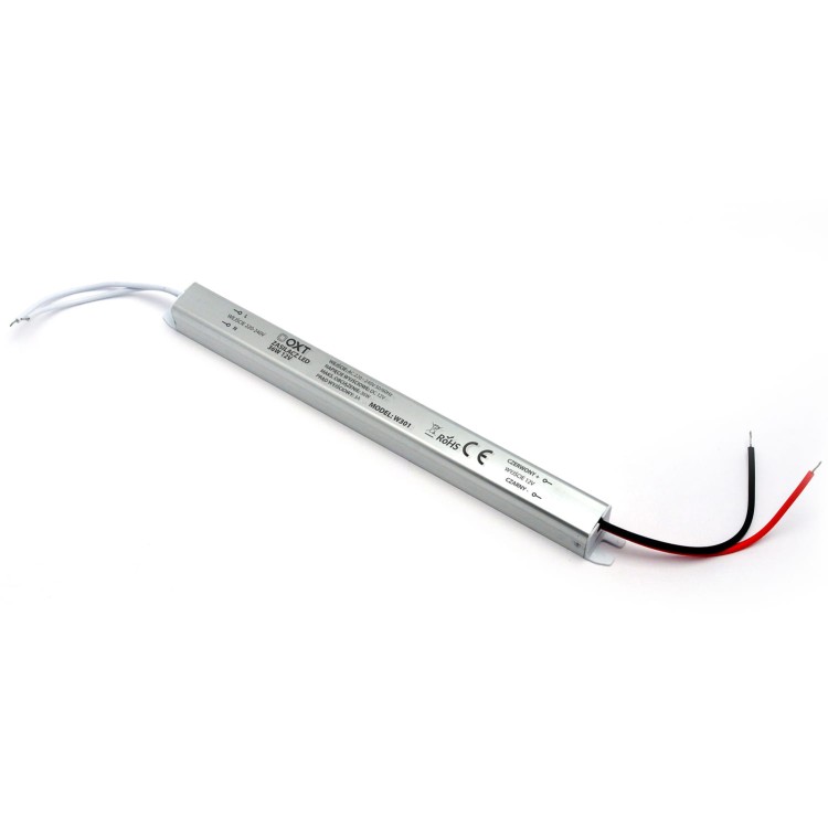 OXT Zasilacz LED meblowy 12V 36W 3A montażowy Slim ALU