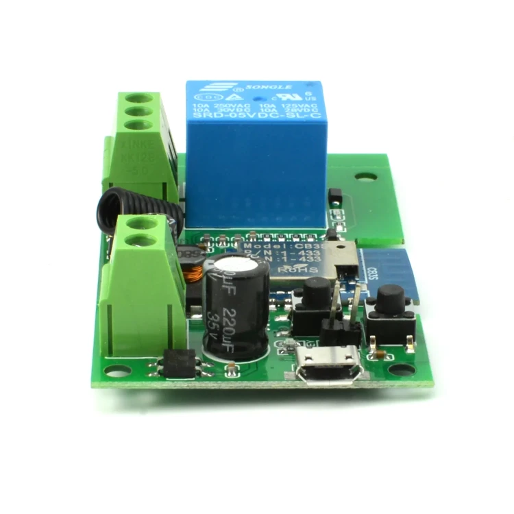 Sterownik Beznapięciowy DC 5-32V Micro USB WiFi+RF433 TUYA