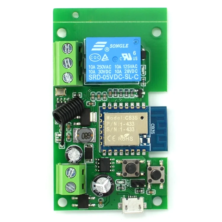 Sterownik Beznapięciowy DC 5-32V Micro USB WiFi+RF433 TUYA