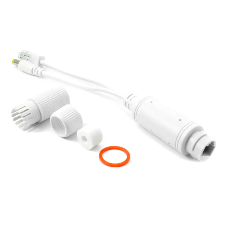 Adapter SPLITTER PoE: DC 5.5mm / 2.1 + RJ45 Zasilanie Skrętką z 48V na 12V