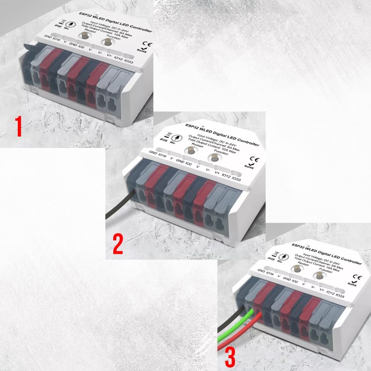 Mini Sterownik ESP32 do Taśmy LED RGBiC 5-24V Mikrofon Seria GL WiFi WLED