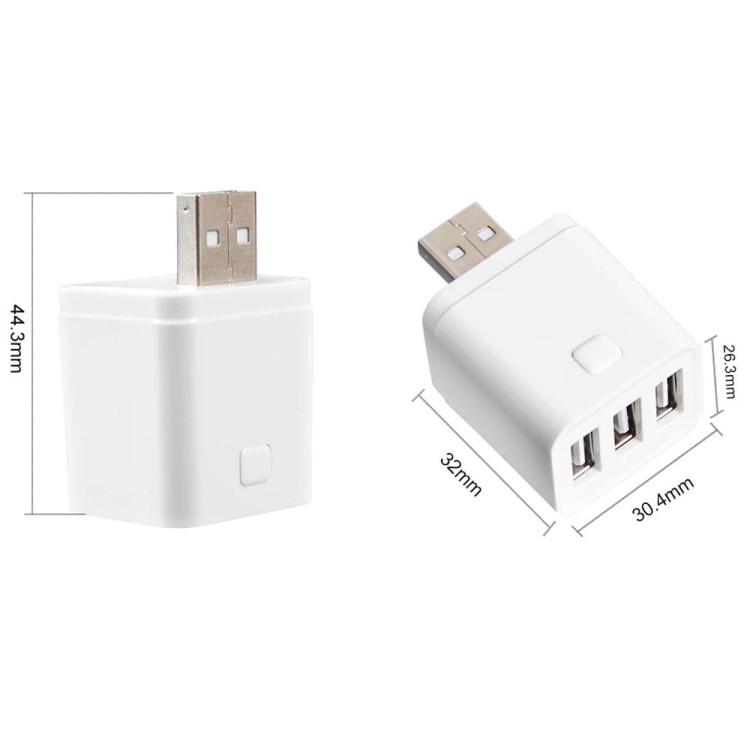 Inteligentny Mini Przełącznik adapter USB 3 porty 5-12V WiFi TUYA