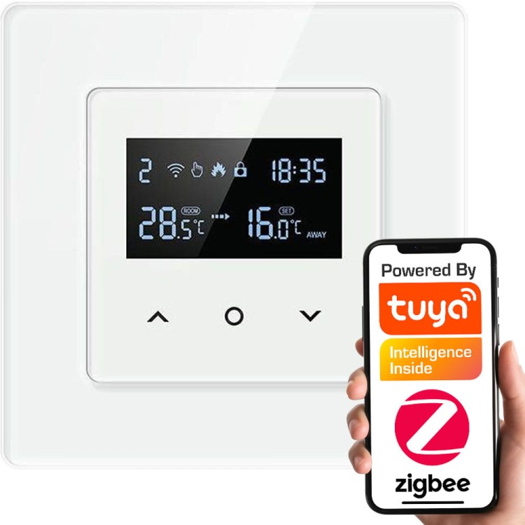 PSMART INTELIGENTNY TERMOSTAT OBCIĄŻALNY 16A BIAŁY RM ZigBee TUYA