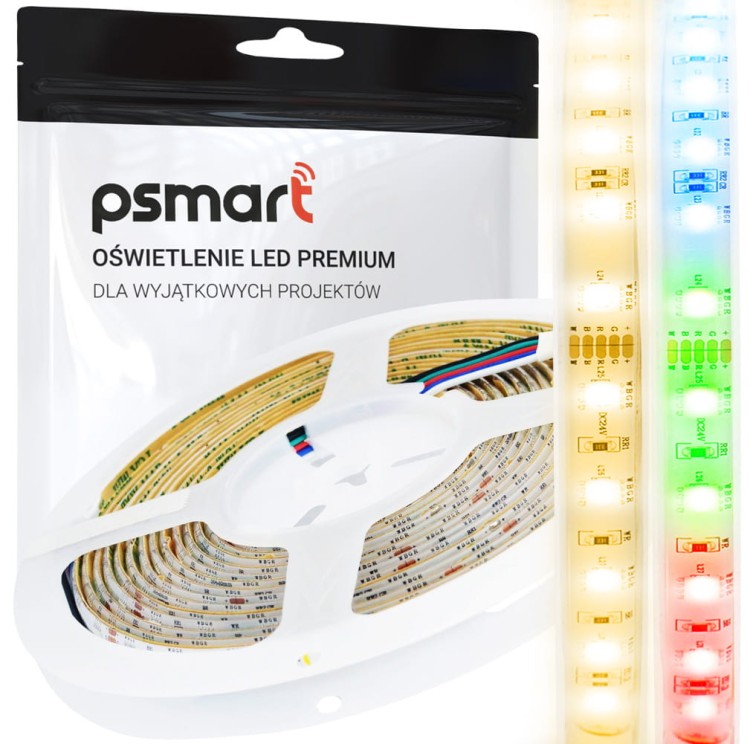 PSMART Taśma LED 24V RGBW 3000K 5m IP65 – 60 LED/m 5050 10mm