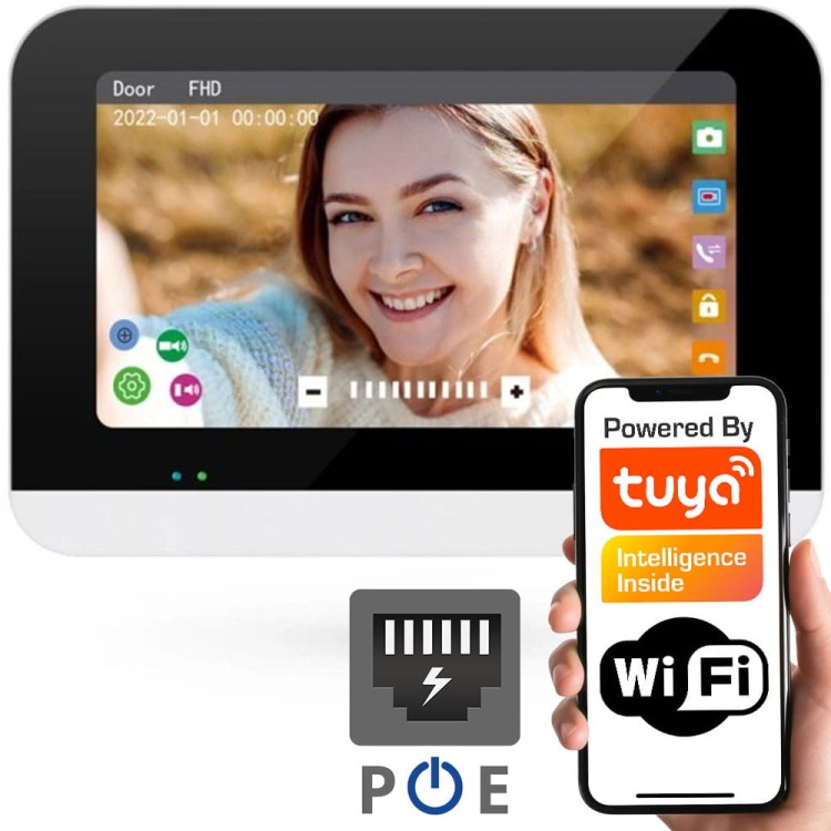 Monitor dotykowy do wideodomofonu PT PoE WiFi Tuya – ekran dodatkowy