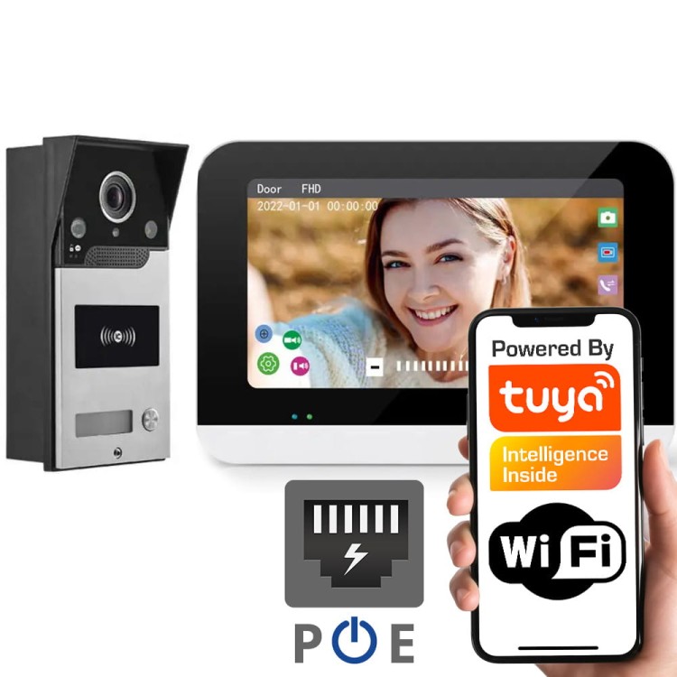 Wideodomofon Tuya PoE – ekran w zestawie - Seria PT
