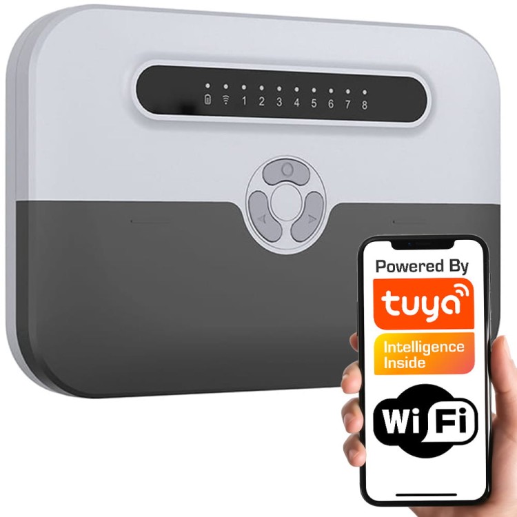 Sterownik Nawadniania 8 Stref WiFi TUYA 24V Smart Ogrodowy