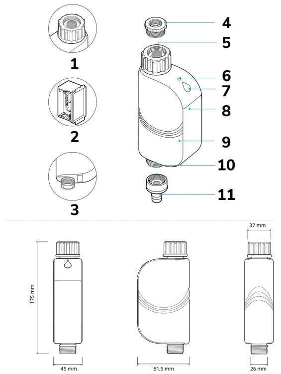 Inteligentny Sterownik Zawór Nawadniania Podlewania 3/4" WiFi TUYA