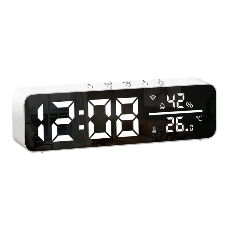 Inteligentny Czujnik Temperatury Wilgotności Zegar Alarm WiFi TUYA