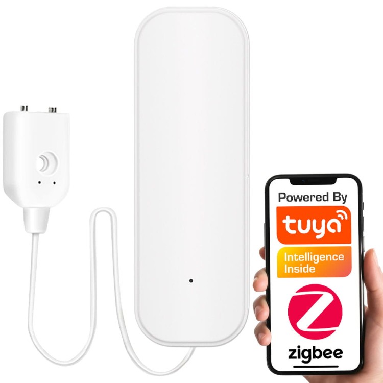 Inteligentny Czujnik Zalania z Sondą AAA ZigBee TUYA