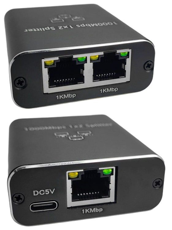 LAN Splitter RJ45 1x2 USB-C