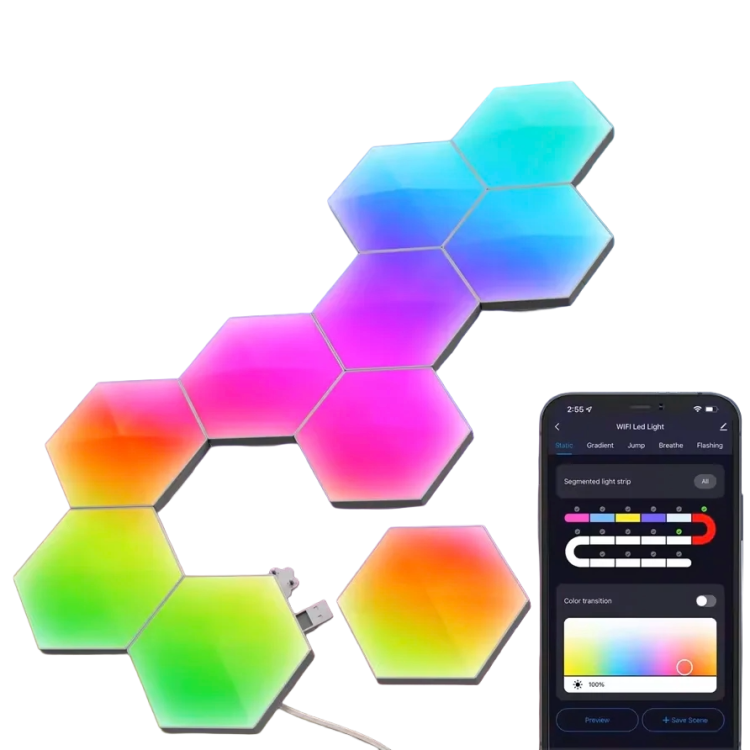 inteligentne-lampy-rgbic-hexagon-10szt-led-pilot-wifi-tuya