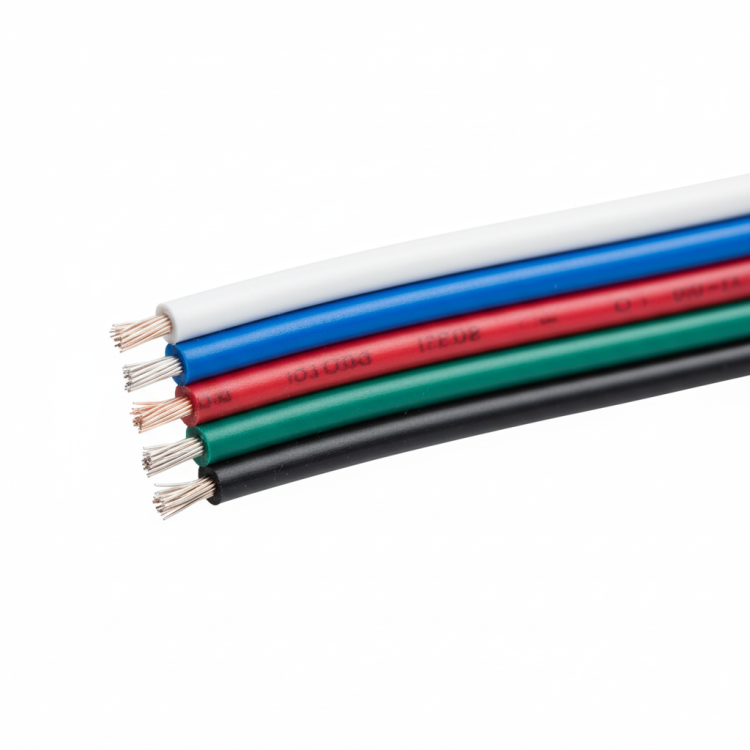 Przewód do taśm LED RGBW 5-żyłowy 20AWG 1 Metr