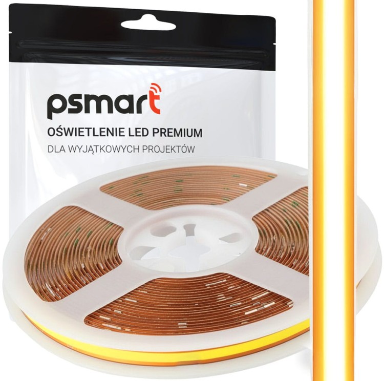 PSMART Taśma LED COB Freecut 12V WW 3000K IP20 8mm 528led/m 10 Metrów