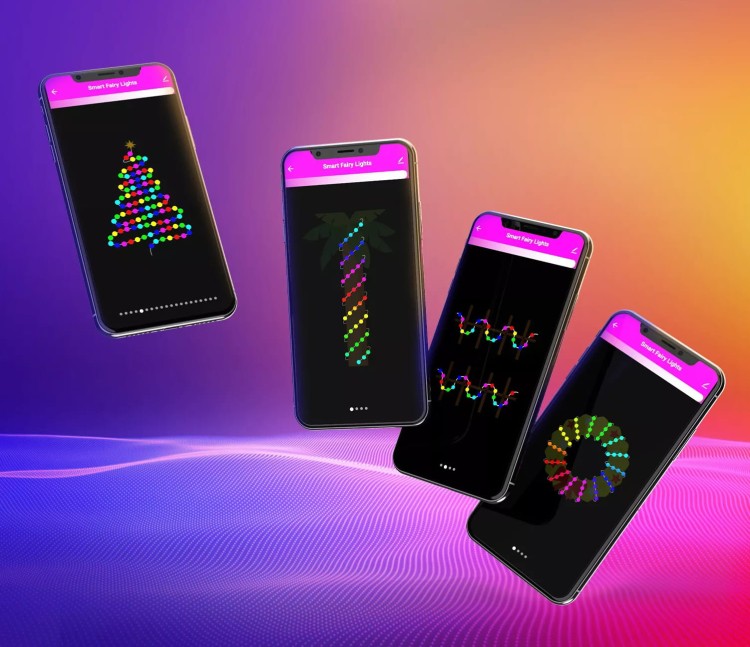 Lancuch LED RGBIC 10 Metrow WiFi BT Tuya Smart Pilot IR