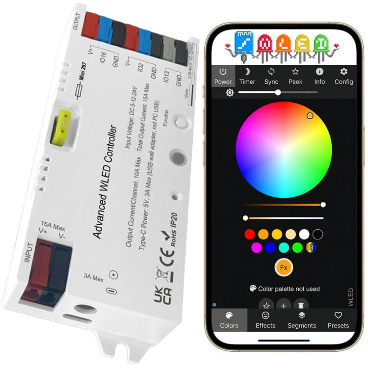kontroler-led-esp32-2x-spi-wled-mikrofon