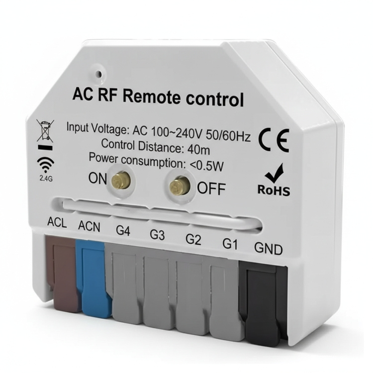 Pilot dopuszkowy RF Seria GL 4 Strefy Zasilanie 230V Seria GL RF 2.4GHz