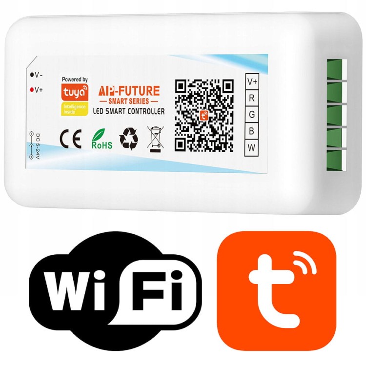 Inteligentny Kontroler LED RGBW 5-24V 15A WiFi TUYA Smart