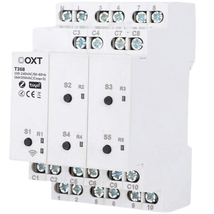 OXT Inteligentny Sterownik Przekaźnik 5 Kanałów z Przełącznikiem ZigBee