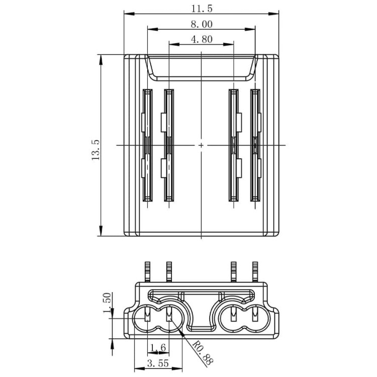 lacznik-tasm-led-cob-rgb-4-pin-10mm