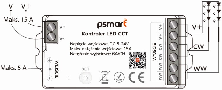 Sterownik-LED-CCT-Dual-White-WiFi