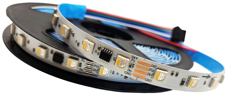 PSMART Taśma LED SMD 24V WS2814 RGBWIC 3000K 60LED/m IP20 10mm 5m