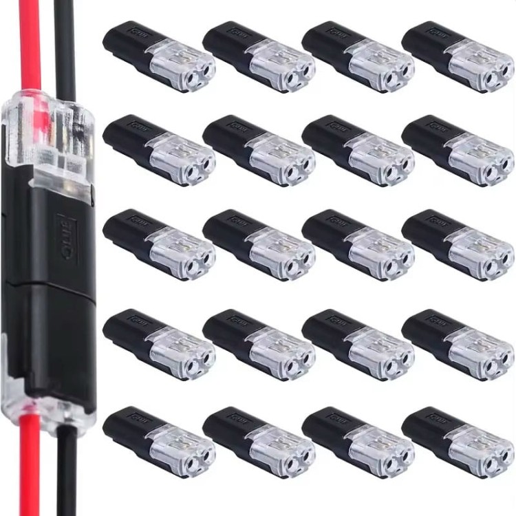 Zestaw 20x Szybkozłączka zaciskowa 2-PIN do zasilania przewodów LED