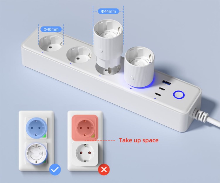 PSMART Inteligentne Gniazdko z Pomiarem Zużycia Prądu WiFi TUYA