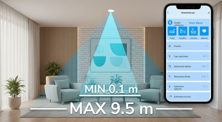 OXT Czujnik radar obecności jasności 230V ZigBee TUYA