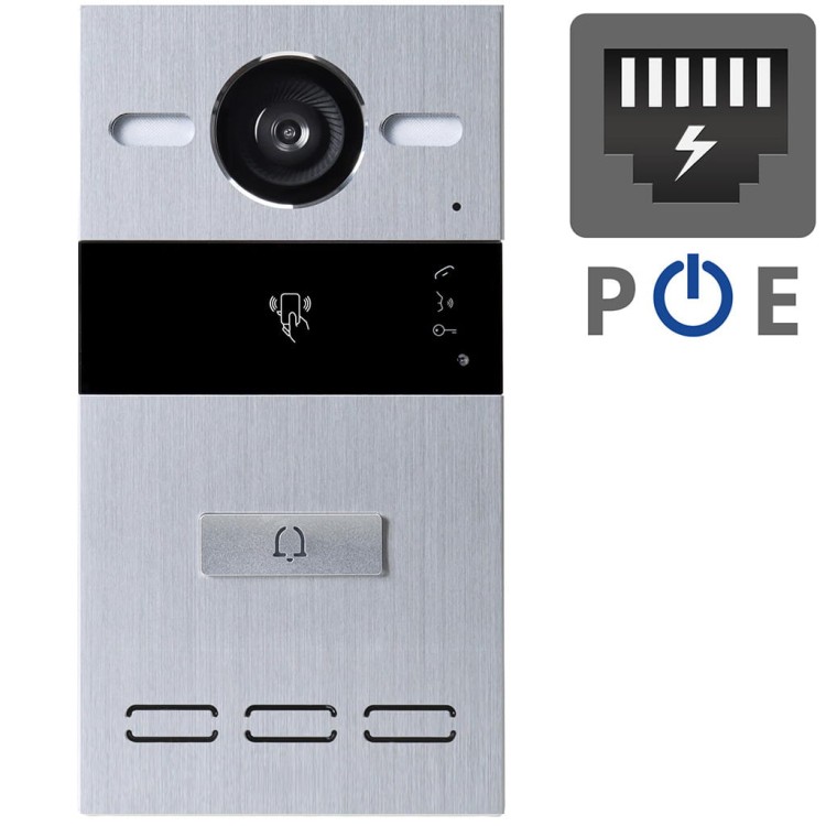 Dedykowany Wideodomofon do T510 T510P MIFARE RFID NFC 2MPX 120° IP65 PoE