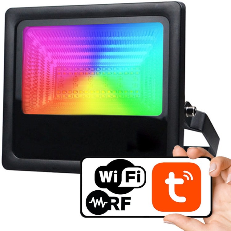 PSMART Inteligentna Lampa LED Zewnętrzna RGBCCT 50W IP65 WiFi+RF TUYA