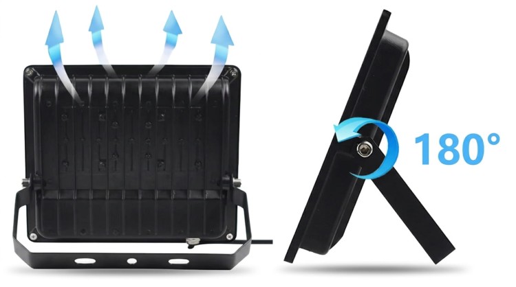 PSMART Inteligentna Lampa LED Zewnętrzna RGBCCT 50W IP65 WiFi+RF TUYA