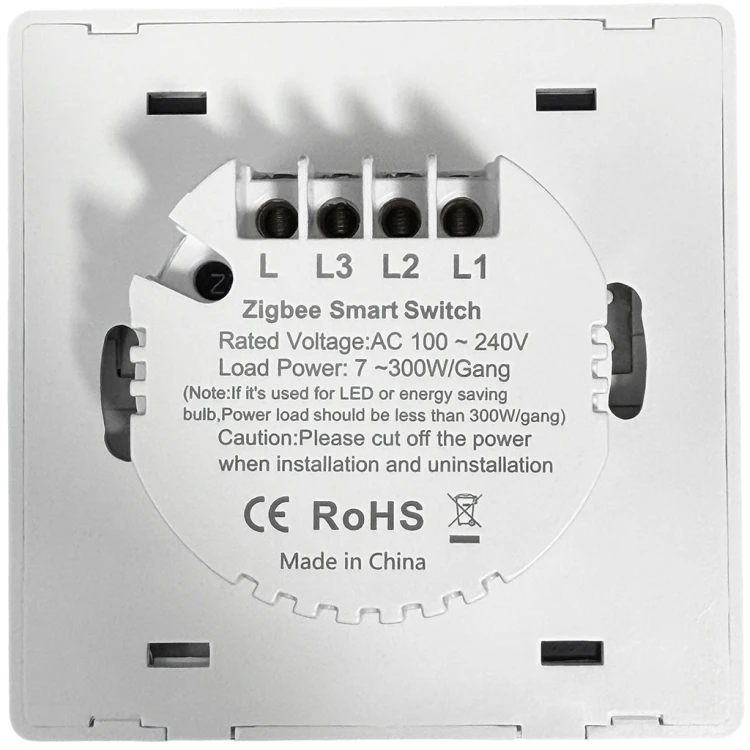 Włącznik oświetlenia 3CH + Sensor obecności Bez N ZigBee Home Assistant