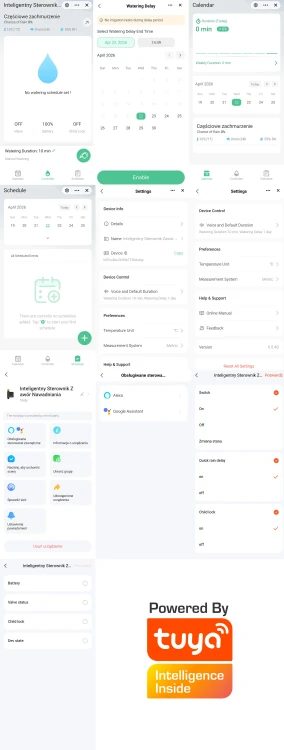 Inteligentny Sterownik Zawór Nawadniania Podlewania 3/4" WiFi TUYA