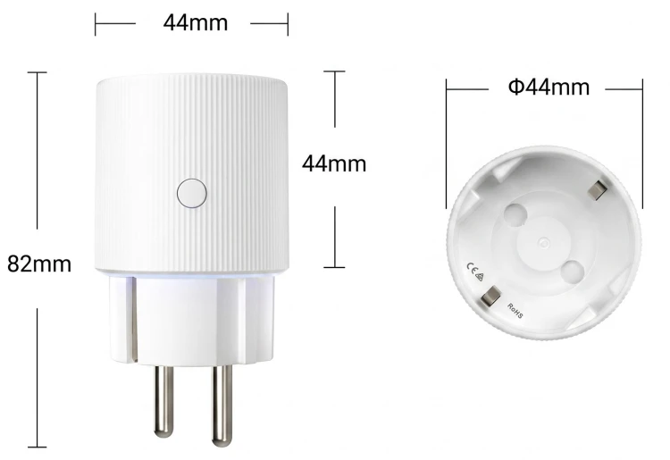 PSMART Inteligentne Gniazdko z Pomiarem Zużycia Prądu ZigBee TUYA