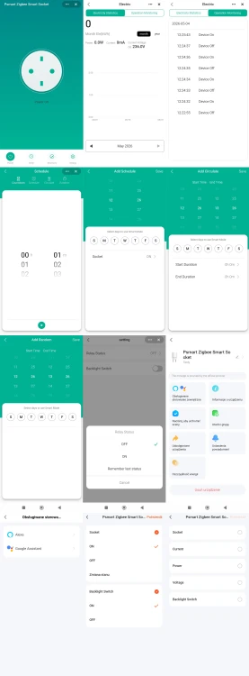 PSMART Inteligentne Gniazdko z Pomiarem Zużycia Prądu ZigBee TUYA