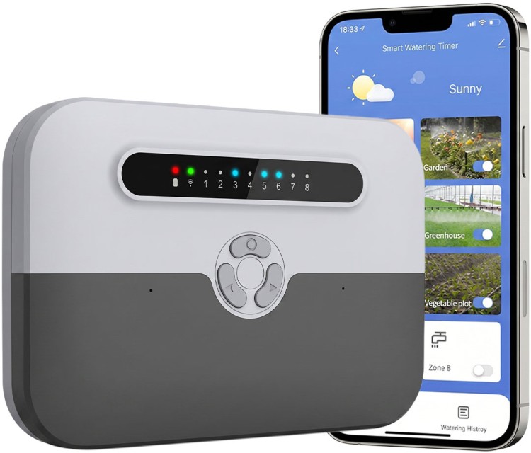 Inteligentny Sterownik System Nawadniania Podlewania 8 Stref 24V Wifi TUYA