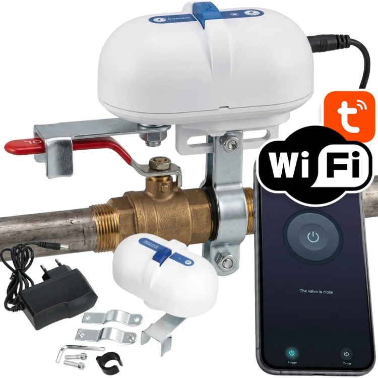 Sterownik Siłownik Zaworu do Wody i Gazu na Gwint 1/2" WiFi TUYA
