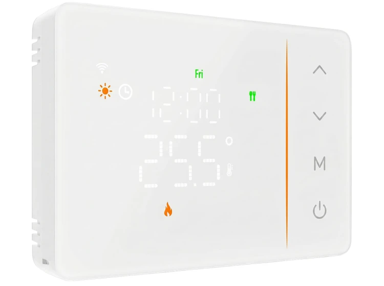 Termostat pokojowy Regulator Na Baterie do Kotła Pieca Biały 2A WiFi TUYA