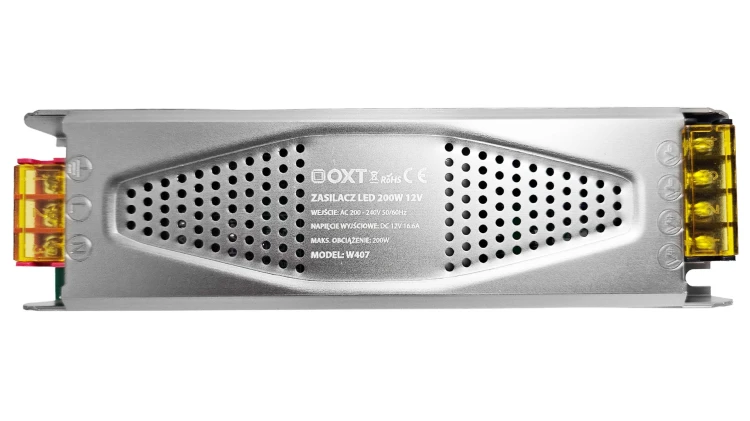 OXT Zasilacz LED 12V 200W 16.6A Slim PRO