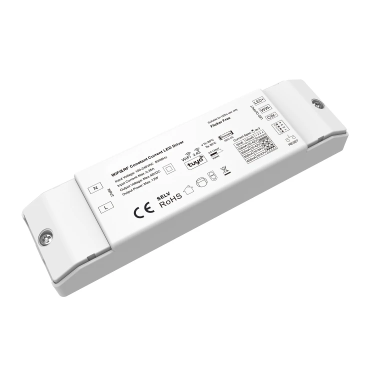 Zasilacz Sterownik LED 2w1 CCT 12W 10-42V WiFi RF TUYA Smart Life Seria SD