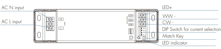 Zasilacz Sterownik LED 2w1 CCT 12W 10-42V WiFi RF TUYA Smart Life Seria SD