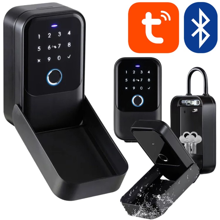 Inteligentna skrytka na Odcisk palca i Kod PIN, Bluetooth, TUYA, Wodoodporna
