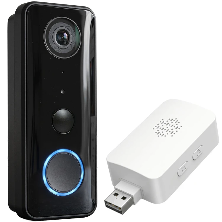 Bezprzewodowy Wideodomofon WiFi Tuya USB-C/10-24V AC 2MP 5200mAh IP66 160°