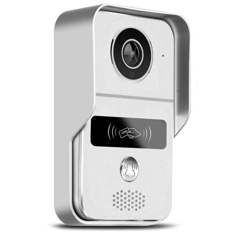 Wideodomofon PoE do Furtki Bramy Czytnik RFID 2MP WiFi Tuya Srebrny