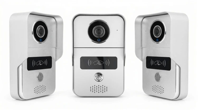 Wideodomofon PoE do Furtki Bramy Czytnik RFID 2MP WiFi Tuya Srebrny
